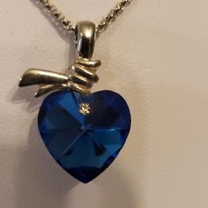 Blue Heart Shaped Necklace